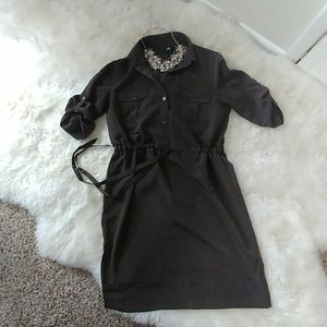 Military Green Colar Dress